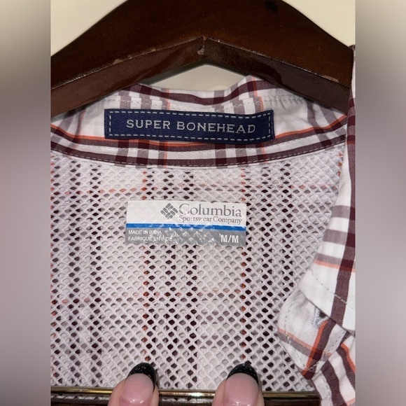 Columbia Super Bonehead PFG Virginia Tech Long Sleeve Plaid Shirt Mens Size M - Picture 4 of 7